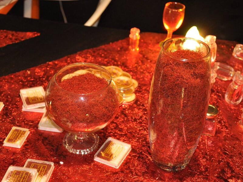 Separated saffron threads from harvested flowers  (Twitter)