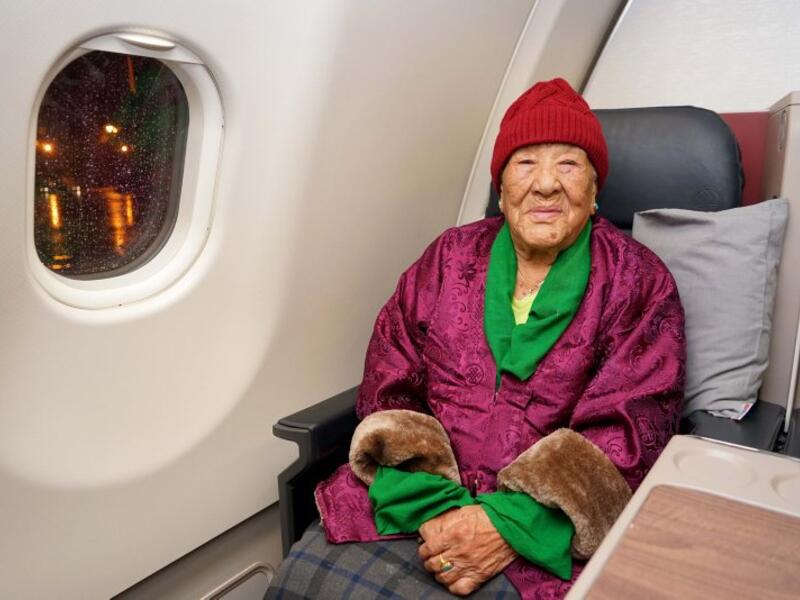 Ang Phurba Sherpini becomes the oldest-ever passenger of Turkey's national flag carrier (Twitter)
