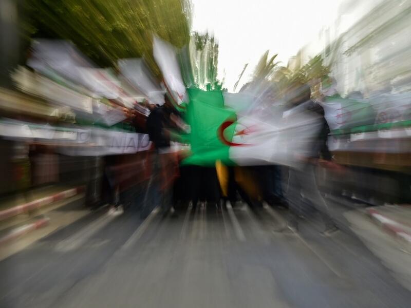 Algerian students protest in the capital Algiers against ailing President Abdelaziz Bouteflika's bid for a fifth term
RYAD KRAMDI / AFP