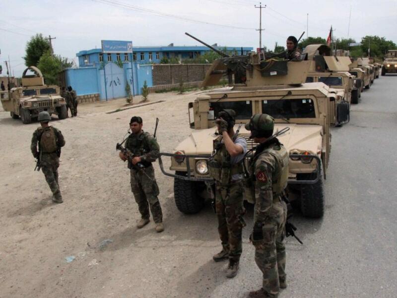 Afghan security forces in Kunduz, on a mission against Taliban militants. (AFP/Nasir Waqif)