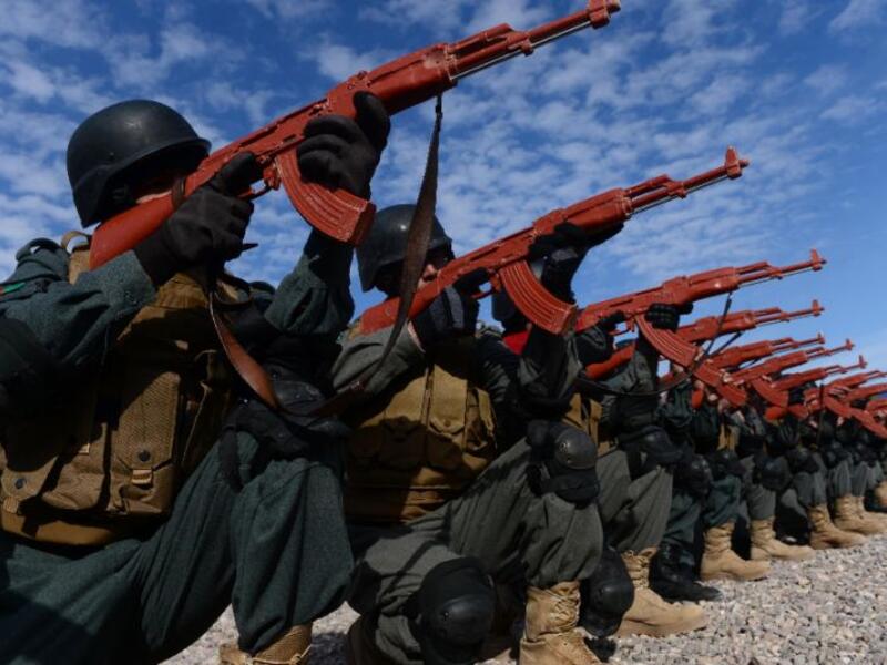 Afghan police running a training drill. (AFP/File)