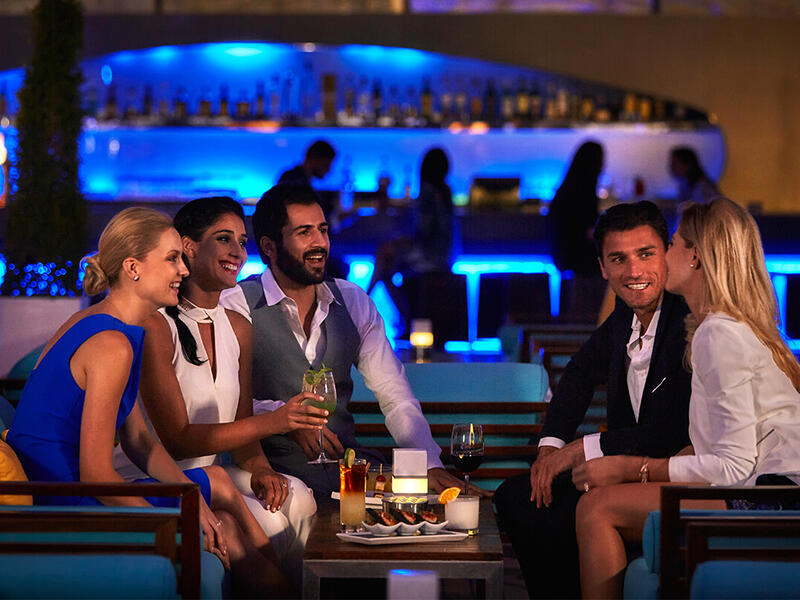 Yas Skylite, Abu Dhabi. Since public drinking is technically illegal in the Emirates, you’ll only find bars and clubs in hotels (Showccasion)