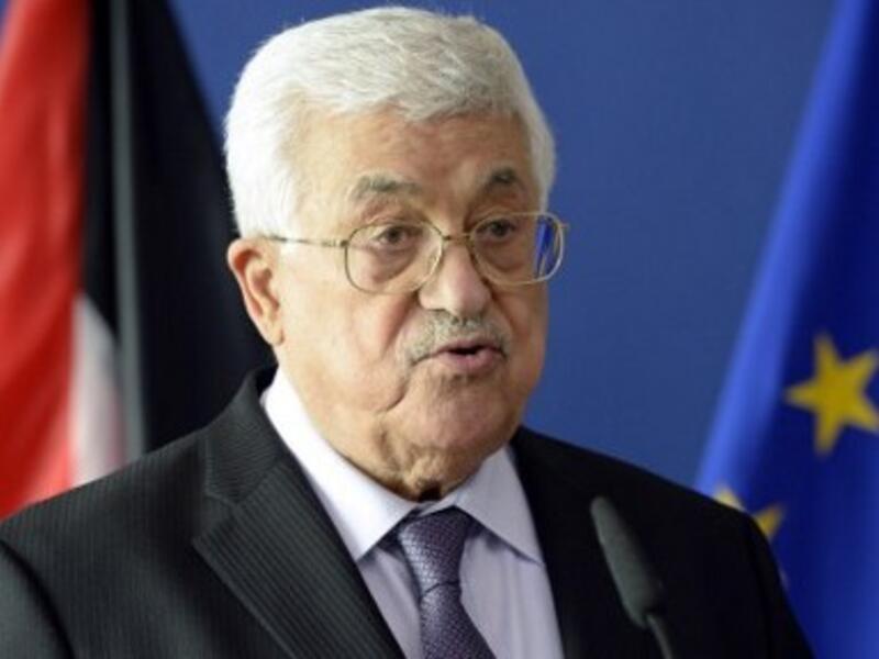 President of the Palestinian National Authority Mahmoud Abbas addresses the media at the European Union Commission headquarters in Brussels on June 22, 2016. (AFP/Thierry Charlier)