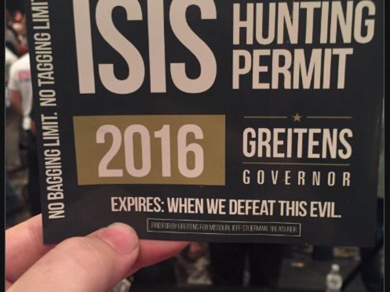 The tickets are going for $10 a pop, and are part of Republican Eric Greitens' campaign for governor of Missouri. (Twitter) 
