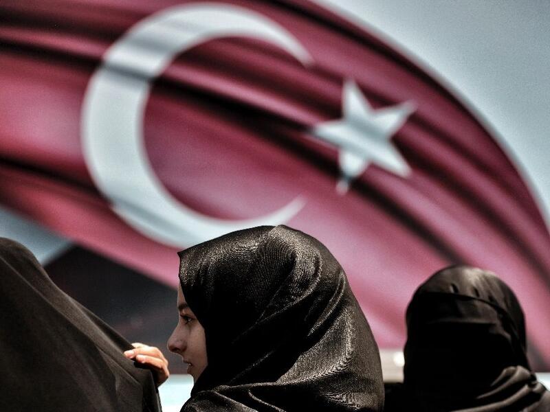 Demonstrators attend a rally in support of Turkish President Recep Tayyip Erdogan in Sarachane park in Istanbul on July 19, 2016. (AFP/Aris Messinis)