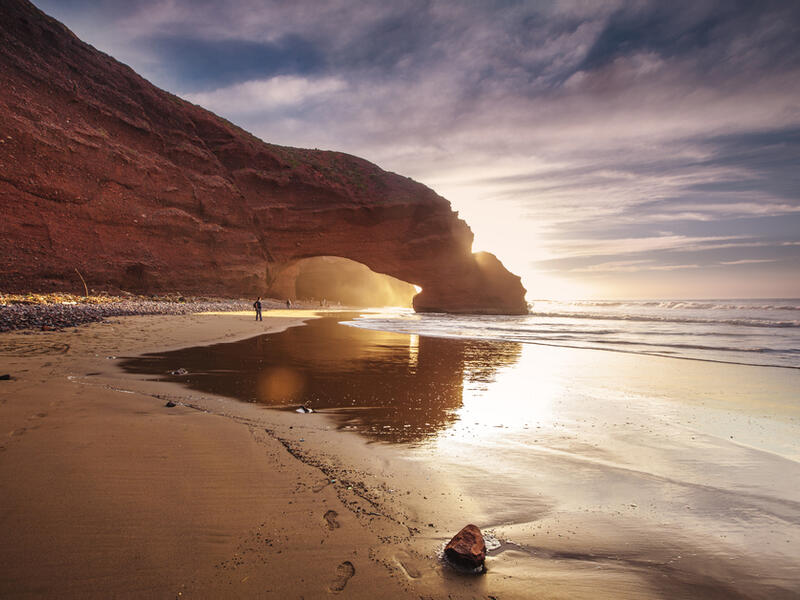 Legzira, Morocco
Rock archway collapses on to beach in Morocco. One of two archways regarded as natural wonders comes down at Legzira beach, leaving a pile of rubble on Atlantic coast (Shutterstock/File Photo)

