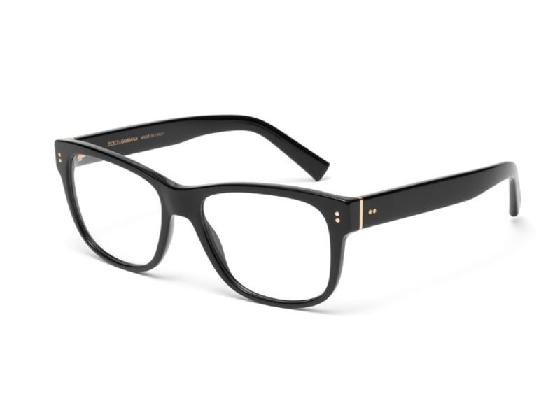 With its square design and thick temples, the Domenico model is a Dolce&Gabbana classic. In the optical model it comes in two refined shades, blue and grey streaked havana, and in the classic black and havana colours.