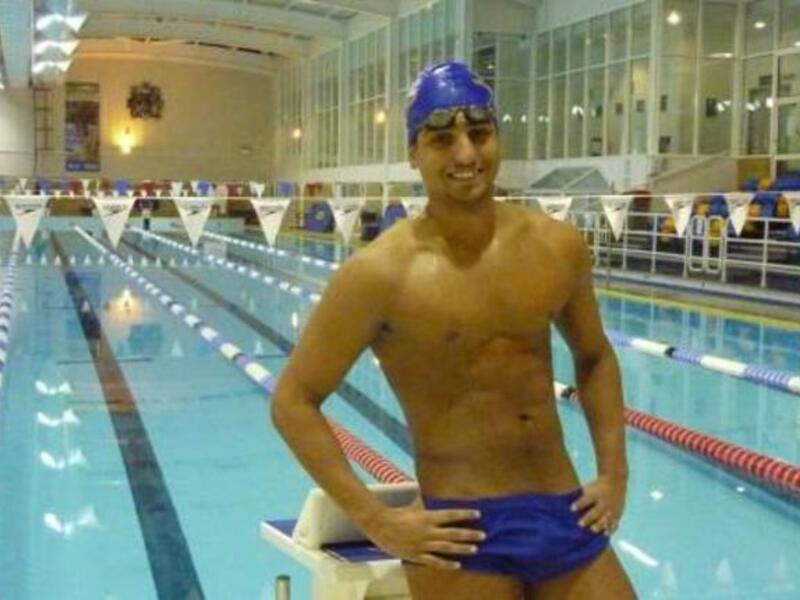 Sofyan El Gadi swims for Libya at London 2012