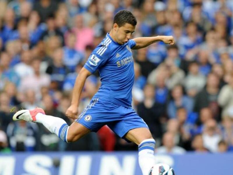 Eden Hazard scores for Chelsea 2012