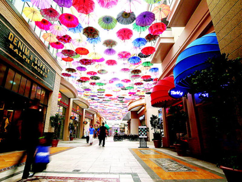 Dubai Mall has recently unveiled a vibrant umbrella art display on the ceiling of one area. (arabtimesonline.com)