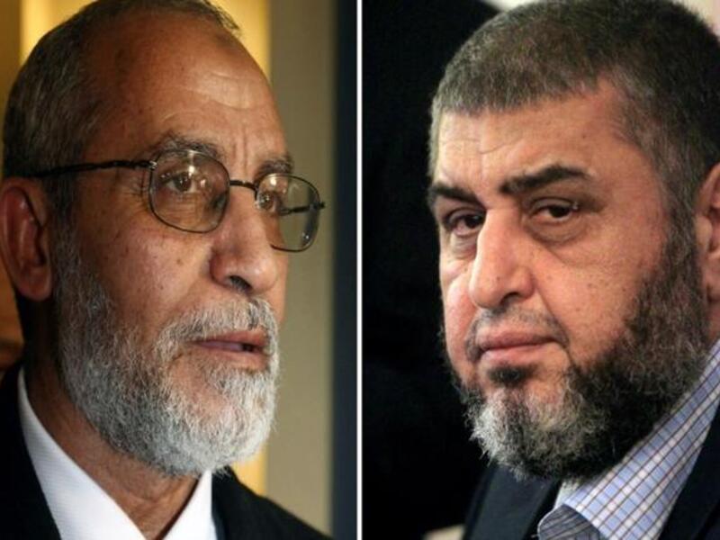 Khairat el-Shater (R) and Mohammed Badie (L) (AFP)