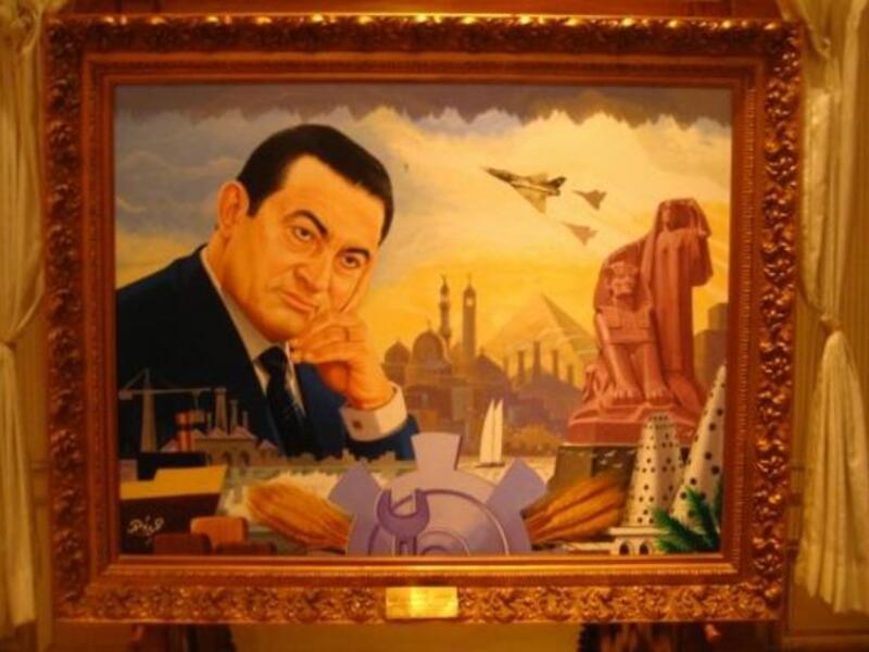 Mubarak is the face of 9Os Egypt, among other decades (Image source: Jadaliyya)
