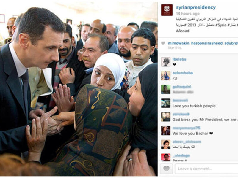A photo uploaded to Bashar Al Assad's Instagram 