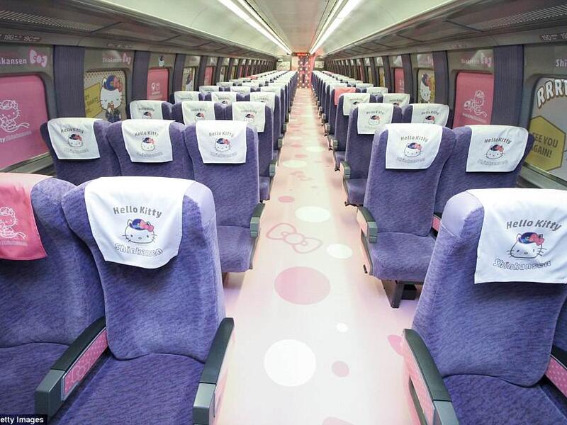 The new Hello Kitty bullet train has been unveiled by West Japan Railway. (AFP/ File)
