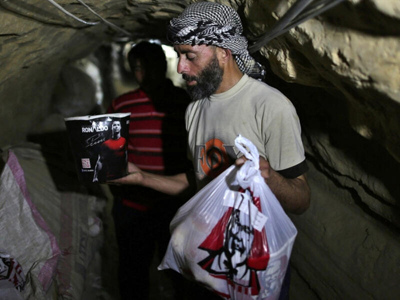 gaza tunnel kfc smuggled