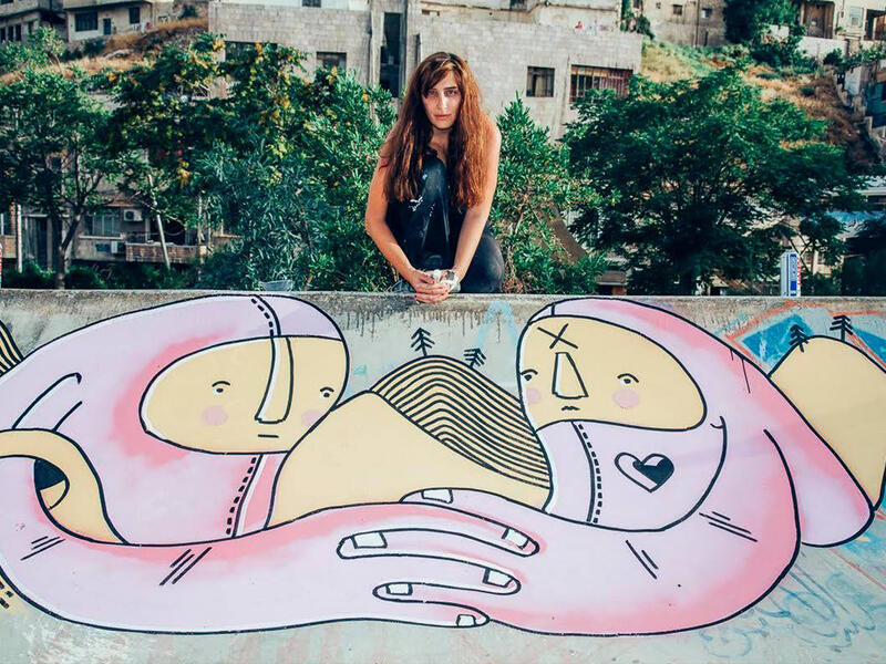 Graffiti artist Yara Hindawi 