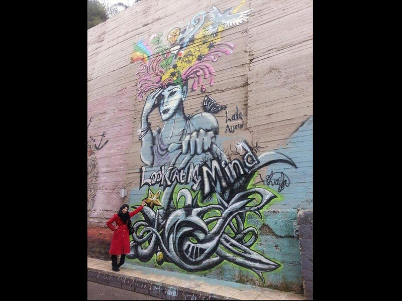 Graffiti artist Laila Ajjawi 