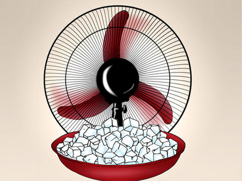 Ice Ice Baby! Make a poor man’s air conditioner by putting a bowl of ice in front of an electric fan. Pull up a chair, or aim the fan towards wherever you’re perched. This DIY combo can help you (temporarily!) cope with the most insufferable heat wave.
