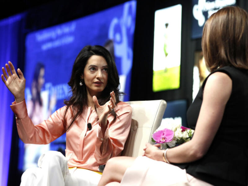Amal with Dallas TV anchor Shelly Slater. (Twitter)