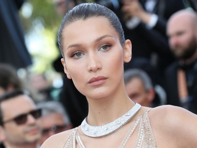 Outshining them all: Bella wore a de GRISOGONO 'High Jewellery' necklace and Cavalli gown.  (AFP/Valery Hache)