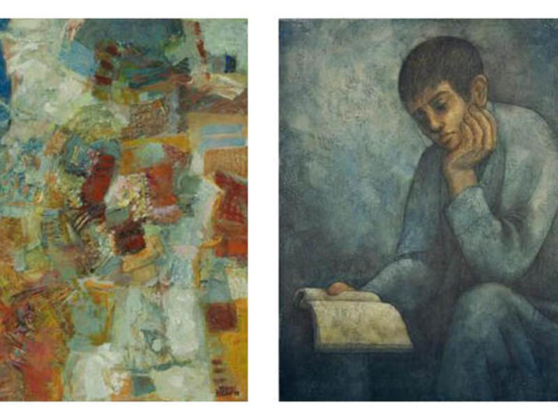 Chafic Abboud ”Untitled” and Louay Kayyali ”Boy Reading”