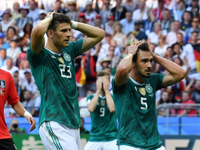 German Players sad after loosing match against S. Korea. (Twitter)