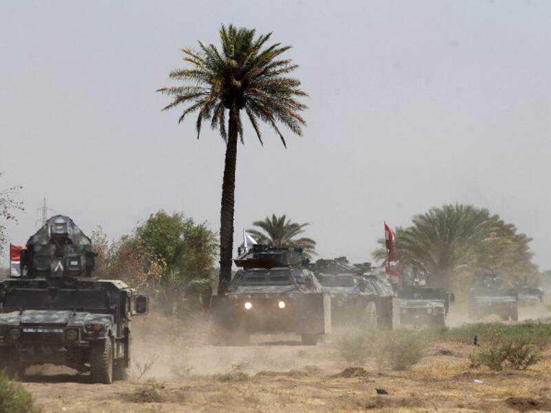 Iraqi forces traveling to Khalidiya. (AFP/File)