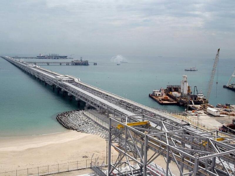 The pier at the Al-Ahmadi refinery in Kuwait. Kuwait's economy is shifting drastically as oil prices continue to drop. (AFP/Yasser Al-Zayyat)