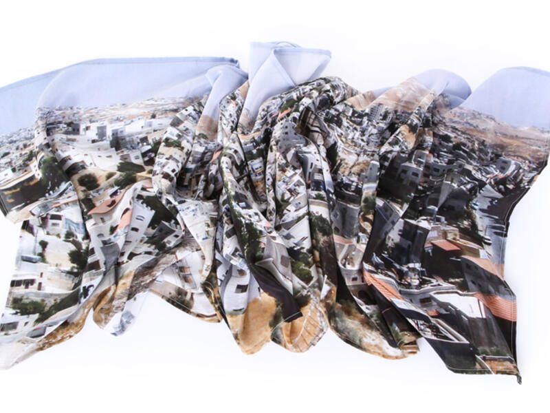 palestine townscape scarf