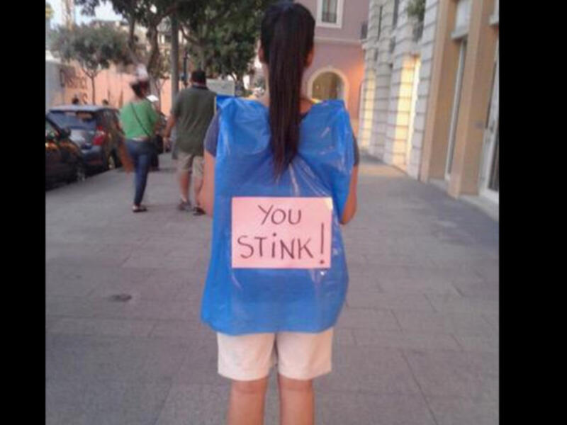 YouStink protester