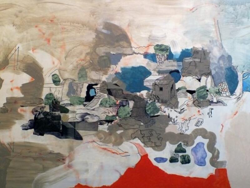 An untitled work from painting category winner Serge Manougian's winning series. (Boghossian Foundation.)