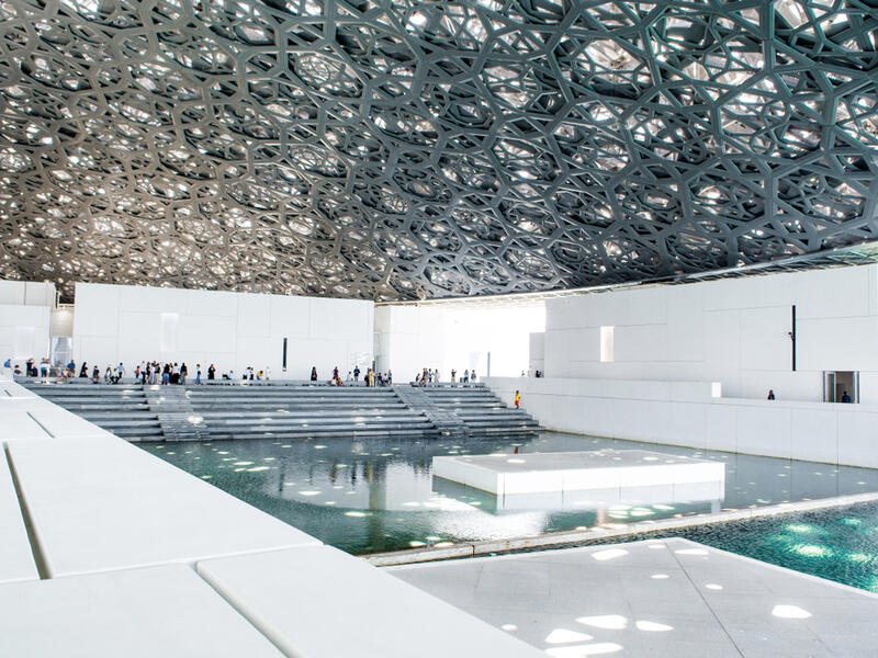 A spectacular interior of the Louvre Abu Dhabi museum art and civilization on the Saadiyat island  (Shutterstock/File Photo)