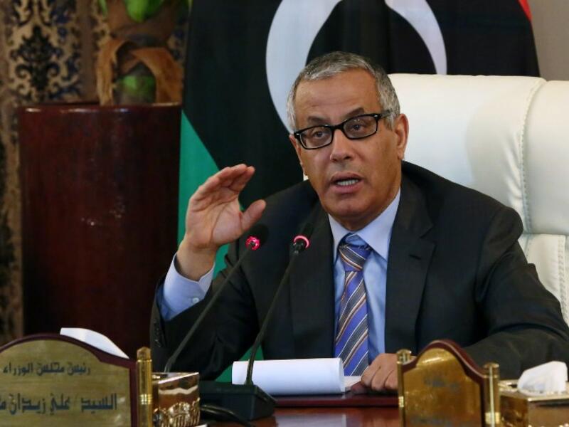 Kidnapped former Libyan Prime Minister Ali Zidan in 2013 (AFP)