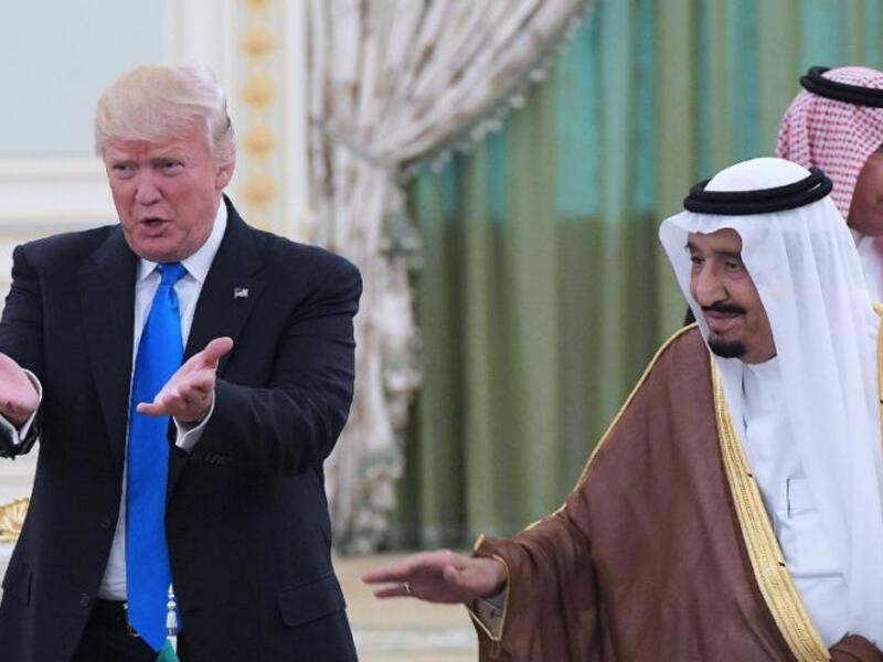 US President Donald Trump and Saudi Arabia's King Salman during Trump's first overseas presidential trip, in May 2017. (AFP/File Photo)