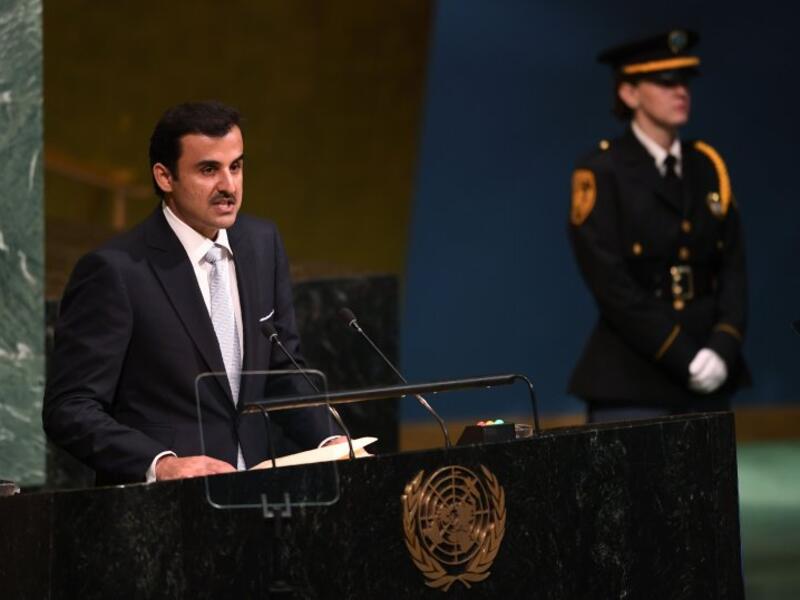 Qatar's Emir, Tamimi bin Hamad had a speech at the latest meeting for the UN General Assembly earlier this week. (File Photo/AFP)