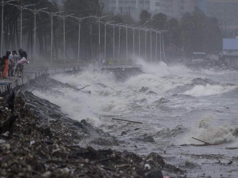 Super Typhoon Mangkhut, the equivalent of a Category 5 hurricane, tore through the Philippines (Twitter)
