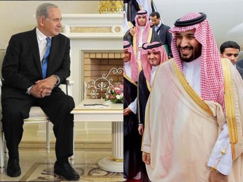 Saudi Arabia became more open about having peace with Israel since Mohammed bin Salman was appointed in 2017. (Left: the Kremlin, Right: Wikimedia Commons)