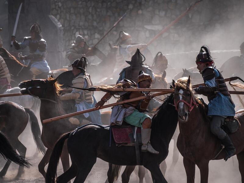 A mock battle at the opening ceremony of the World Nomad Games, held this month in Kyrgyzstan (nytimes.com)