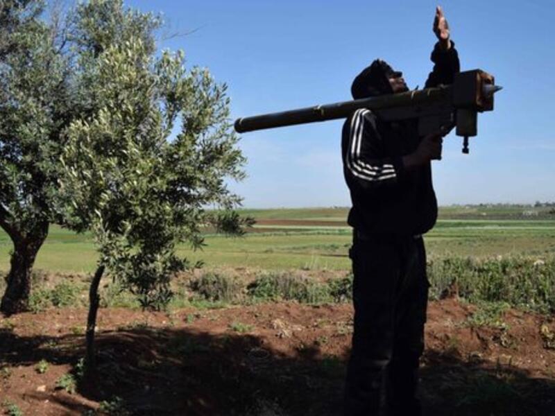 A PKK militant with a MANPADS weapon in Turkey (AFP/File)