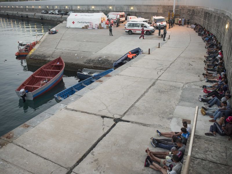 A rescue mission, including many Moroccans. (AFP) 