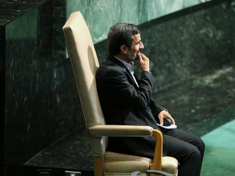 Iranian president, Mahmoud Ahmadinejad, attends the UN General Assembly in September