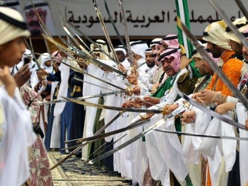 A file photo of Saudi men wielding their swords. (AFP/Fayez Nureldine)