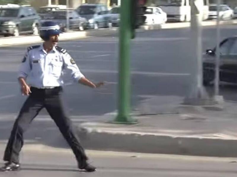 Thneibat, the most famous traffic officer in Jordan, rather enjoyed busting a move on the job - as did everyone else, particularly those stuck in traffic. (Courtesy photo)