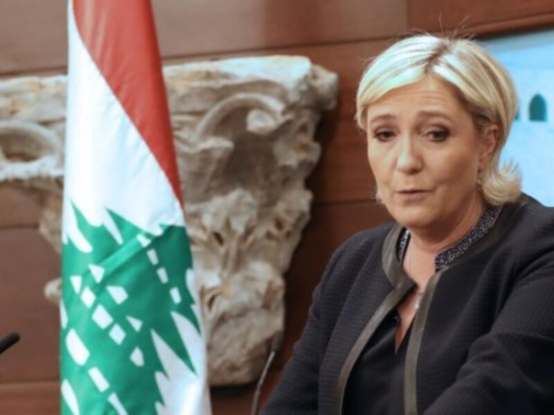 France's far-right presidential candidate Marine Le Pen speaks during a press conference in Beirut, Lebanon. (AFP/File)