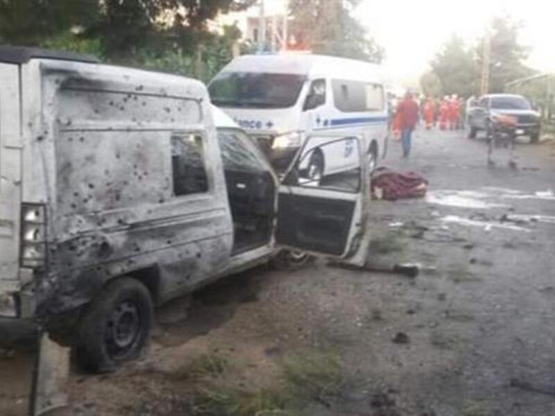 The site of explosions in the Lebanese village of al-Qaa, June 27, 2016. (AFP/File)