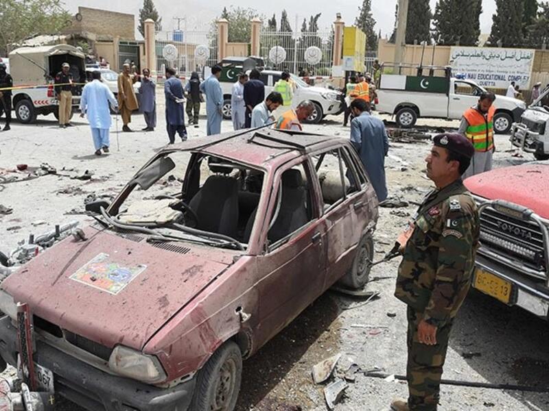 A suicide blast outside a polling station in Quetta's Eastern Bypass area on Wednesday. (AFP/ File)