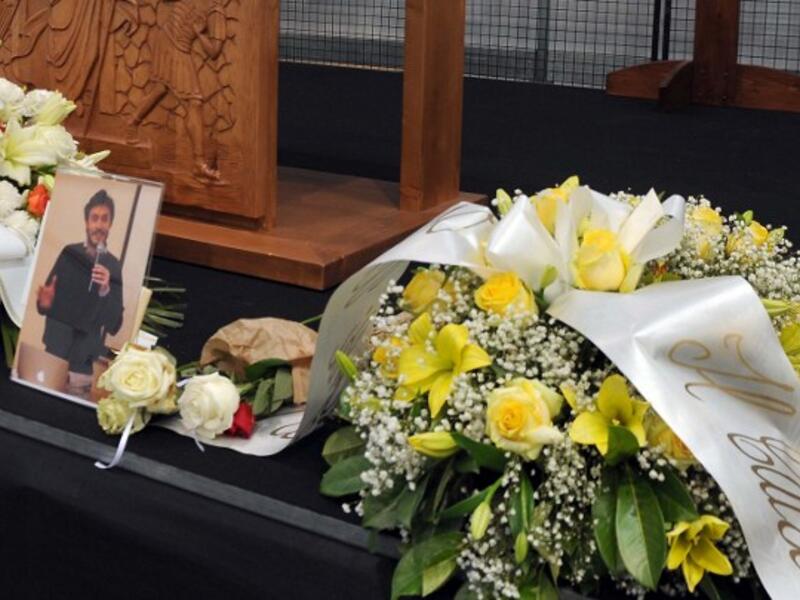 Floral tributes for murdered student Giulio Regeni