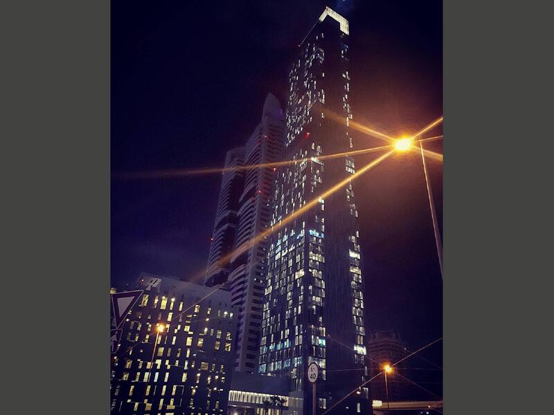 The Rolex Tower is a glittering giant, with 59 floors and not one set purpose. The tower contains apartments, offices retail space, nine-stories of parking space, two exclusive residential penthouses and its lobby features a sleek, modern sculpture by James Clar.