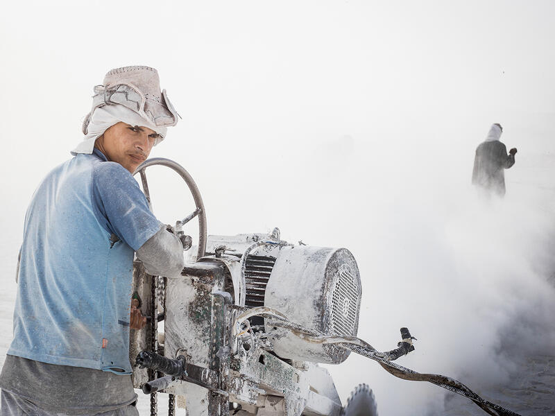 Egypt limestone workers