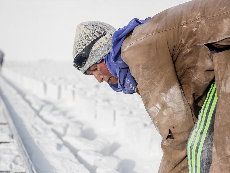 Egypt limestone workers